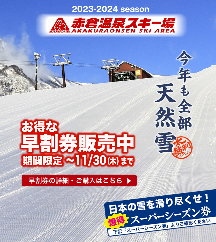 妙高杉ノ原スキー場 早割券 5時間券　２枚　ペア